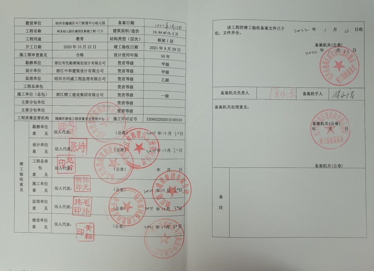 民办幼儿园申请备案表